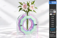 Acrylic Gradient Vase Laser Cut | Modern Acrylic Flower Vase Product Image 2