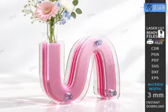 Acrylic Gradient Vase Laser Cut | Modern Acrylic Flower Vase Product Image 4
