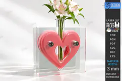Acrylic Gradient Vase Laser Cut | Modern Acrylic Flower Vase Product Image 2