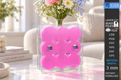Acrylic Gradient Vase Laser Cut | Modern Acrylic Flower Vase Product Image 1