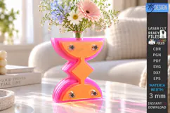 Acrylic Gradient Vase Laser Cut | Modern Acrylic Flower Vase Product Image 1