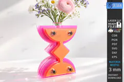 Acrylic Gradient Vase Laser Cut | Modern Acrylic Flower Vase Product Image 3