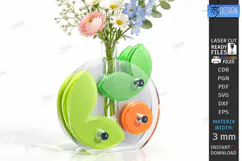Acrylic Gradient Vase Laser Cut | Modern Acrylic Flower Vase Product Image 4