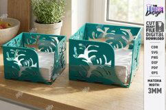 Acrylic Napkin Holder Laser Cut | Modern Napkin Stand SVG Product Image 1