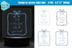Religious quotes | Acrylic night light PNG Product Image 1