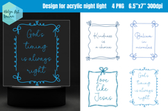 Religious quotes | Acrylic night light PNG Product Image 1