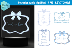 Religious quotes | Acrylic night light PNG Product Image 1