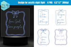 Religious quotes | Acrylic night light PNG Product Image 1