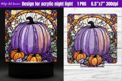 Violet Pumpkin | Acrylic night light PNG Product Image 1
