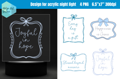 Religious quotes | Acrylic night light PNG Product Image 1
