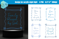 Religious quotes | Acrylic night light PNG Product Image 1