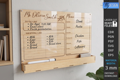 Acrylic Wall Planner Laser Cut Bundle| Family Calendar | CNC Product Image 8