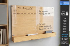 Acrylic Wall Planner Laser Cut Bundle| Family Calendar | CNC Product Image 10