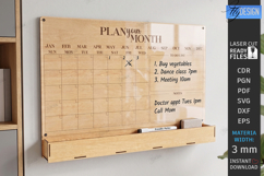 Acrylic Wall Planner Laser Cut Bundle| Family Calendar | CNC Product Image 11