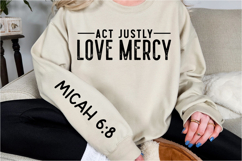 Act justly love mercy Sleeve SVG Design Product Image 3