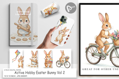 Active Hobby Easter Bunny Digital Paper Product Image 1