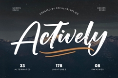 Actively - Modern Brush Font Product Image 1