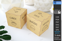Activity Dice Laser Cut | Dinner Decision Maker Cubes SVG Product Image 1