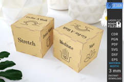 Activity Dice Laser Cut Bundle | Decision Maker Cubes SVG Product Image 2