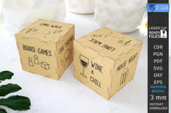 Activity Dice Laser Cut | Date Night Decision Maker Cubes Product Image 1