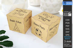 Activity Dice Laser Cut | Party Decision Maker Cubes SVG Product Image 1