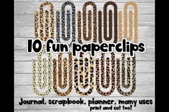 Planner paper clips leopard scrapbook junk journal png clip Product Image 1