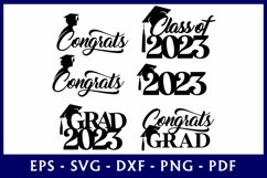 2023 Graduation Topper SVG Bundle | Graduation SVG Cut Files Product Image 1
