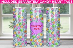 Valentine Day 20oz Skinny Tumbler Sublimation/ Blue Glitter Product Image 1