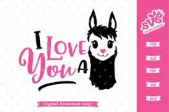 I Love You a Llama SVG | Valentines Day svg cut file Product Image 2