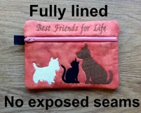Best Friends Zipper Bag - Fully Lined, 5X7 HOOP Product Image 3