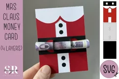 Mrs claus Money card | Paper cutting | Christmas Money card Product Image 1