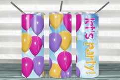 Balloons Skinny Tumbler 20oz | Sublimation| Girl party Product Image 1