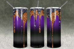 Halloween Slime Skinny Tumbler Gradient |Orange, Purple Product Image 1