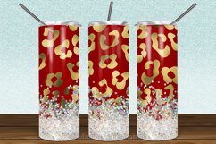 Christmas 20oz Skinny Tumbler Sublimation| Leopard 03 Product Image 2