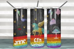 Unicorn Chalk Skinny Tumbler 20oz | Sublima| Turquoise-Gold Product Image 2