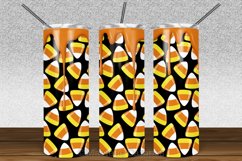 Candy Corn Halloween Skinny Tumbler Sublimation|Orange Product Image 1