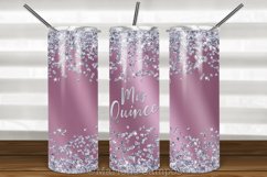 Mis Quince 20oz Skinny Tumbler|Rose Gold|15th Birthday Product Image 1