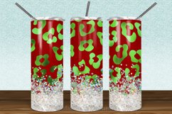 Christmas 20oz Skinny Tumbler Sublimation| Leopard 04 Product Image 2