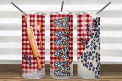 MAMA Skinny Tumbler 20oz|Blueberry Pie|White Wood Product Image 1