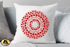 Valentine Heart Mandala SVG Floral Hearts SVG Valentines SVG Product Image 4