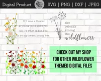 Wildflower Floral Botanical Hand Drawn SVG PNG JPG DXF Product Image 6