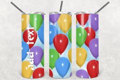 Balloons Skinny Tumbler 20oz | Sublimation| Rainbow balloons Product Image 2