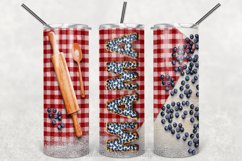 MAMA Skinny Tumbler 20oz|Blueberry Pie|White Wood Product Image 2