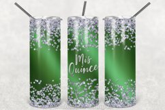Mis Quince 20oz Skinny Tumbler|Green|15th Birthday Product Image 2