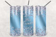 Mis Quince 20oz Skinny Tumbler|Light Blue|15th Birthday Product Image 2