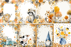 30 Dotted Fall Digital Paper 8.5x11 JPG junk journal page Product Image 1