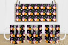 Gnome Halloween Mug Sublimation Pattern/ Pumpkin/ Black Product Image 2
