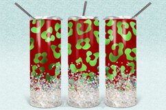 Christmas 20oz Skinny Tumbler Sublimation| Leopard 04 Product Image 1