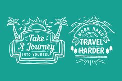 Collection of Travel Lettering Badges Product Image 1