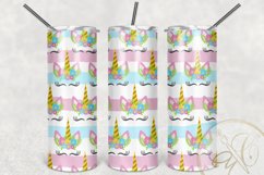 Unicorn Design 20oz Skinny Tumbler Sublimation Pattern Product Image 1